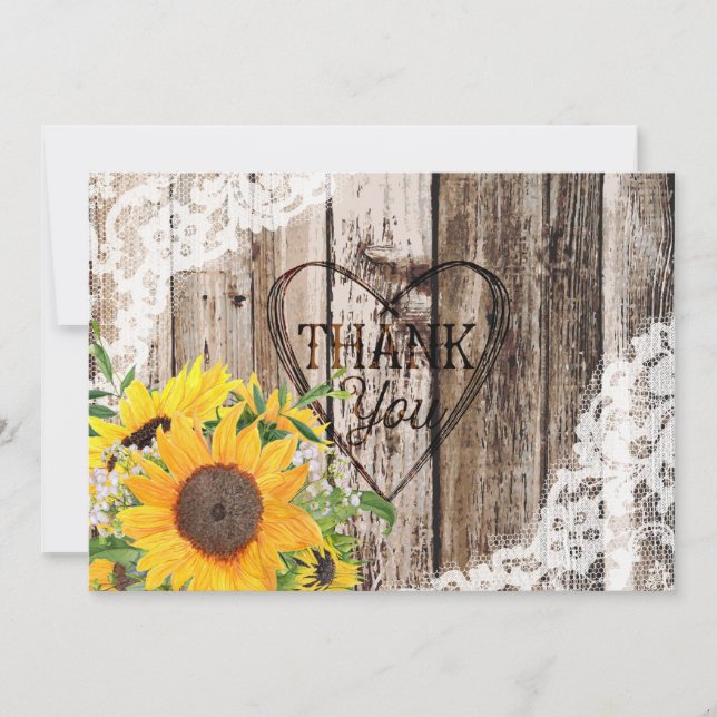 Tarjeta de agradecimiento a los girasoles rusos (Anverso)