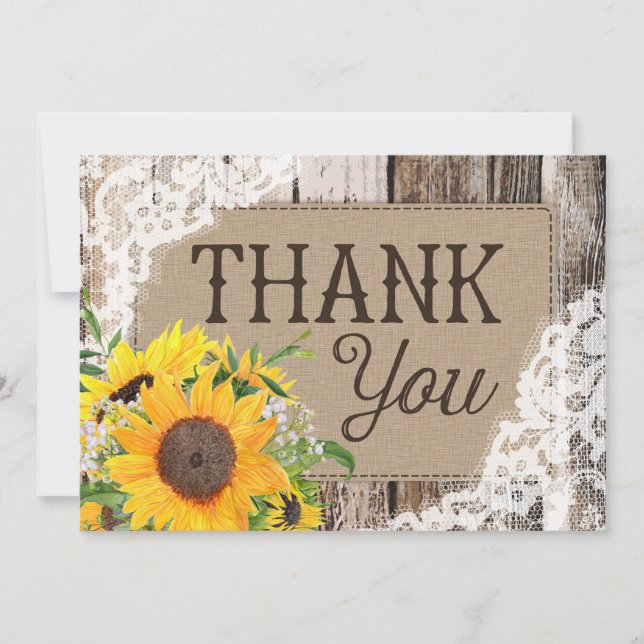 Tarjeta de agradecimiento a los girasoles rusos (Anverso)