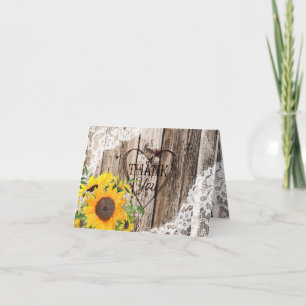 Tarjeta de agradecimiento a los girasoles rusos