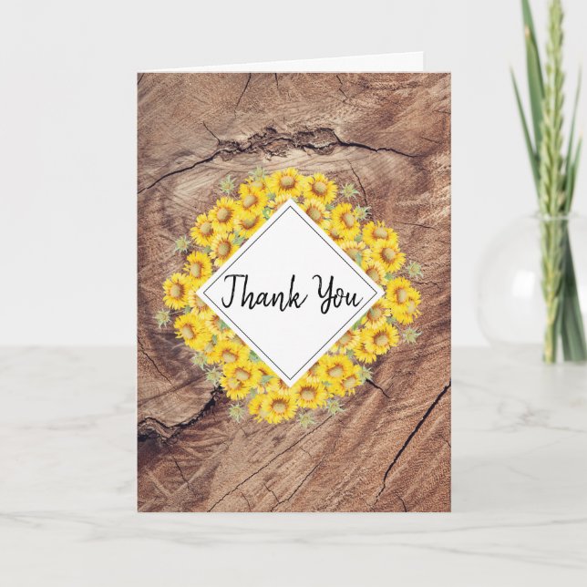 Tarjeta de agradecimiento a los girasoles rusos y  (Anverso)