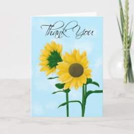 Tarjeta de agradecimiento a los girasoles salvajes