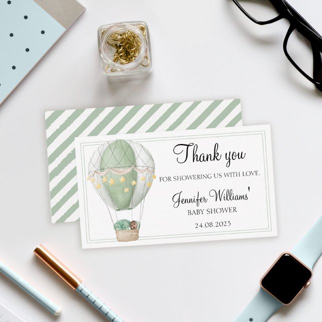 Tarjeta de agradecimiento a los globos aerostático (Subido por el creador)