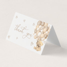 Tarjeta de agradecimiento a los globos de oso de g