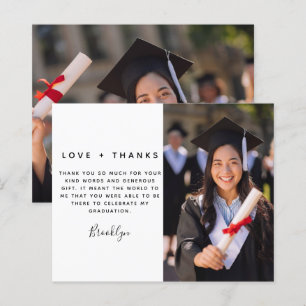 Tarjeta de agradecimiento a los graduados de BUDGE