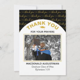 Tarjeta de agradecimiento a los graduados modernos