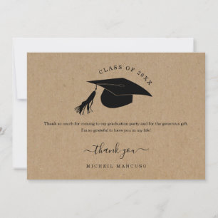 Tarjeta de agradecimiento a los graduados - secund