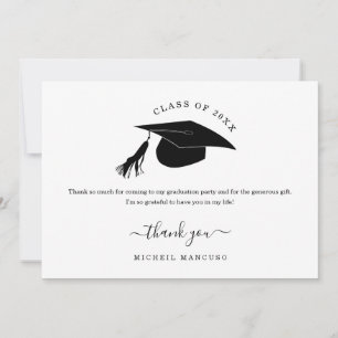 Tarjeta de agradecimiento a los graduados - secund