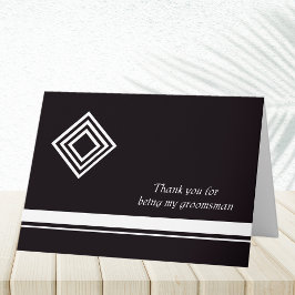 Tarjeta de agradecimiento a los Groomsmen - Blanco