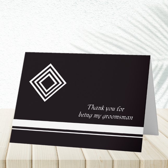 Tarjeta de agradecimiento a los Groomsmen - Blanco (Subido por el creador)