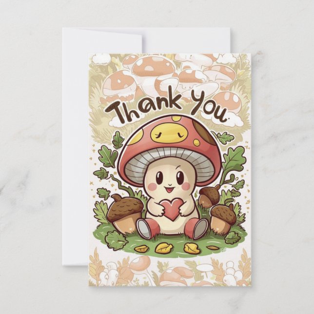 Tarjeta de agradecimiento a los hongos del saludo  (Anverso)