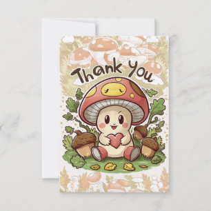 Tarjeta de agradecimiento a los hongos del saludo