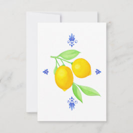 Tarjeta de agradecimiento a los Lemons con Blue Fl