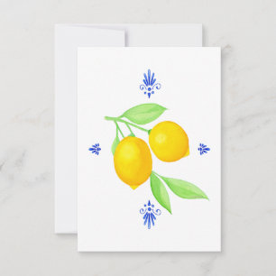 Tarjeta de agradecimiento a los Lemons con Blue Fl