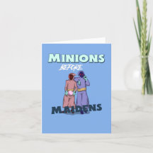 Tarjeta de agradecimiento a los minions antes de M