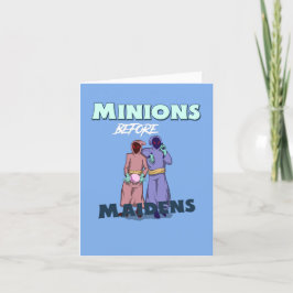 Tarjeta de agradecimiento a los minions antes de M