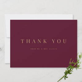 Tarjeta de agradecimiento a los modernos Bodas de