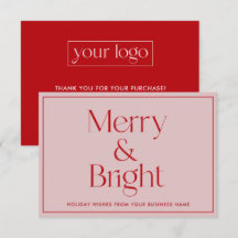 Tarjeta de agradecimiento a los navidades