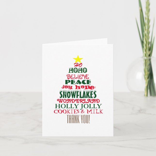 Tarjeta de agradecimiento a los navidades (Anverso)