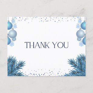 Tarjeta de agradecimiento a los Navidades Blue Mod