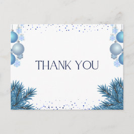 Tarjeta de agradecimiento a los Navidades Blue Mod