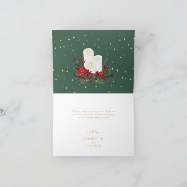 Tarjeta de agradecimiento a los Navidades clásicos (Interior)