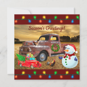 Tarjeta de agradecimiento a los Navidades de camio