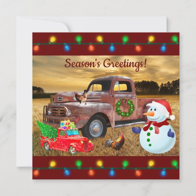 Tarjeta de agradecimiento a los Navidades de camio (Anverso)