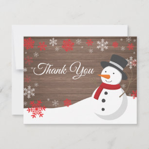 Tarjeta de agradecimiento a los Navidades de invie