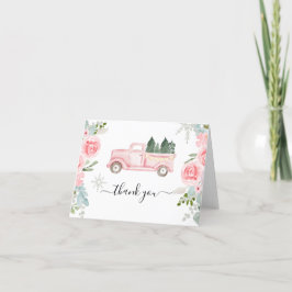 Tarjeta de agradecimiento a los Navidades de invie