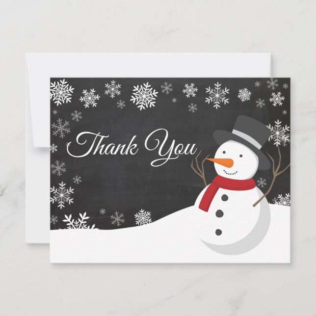 Tarjeta de agradecimiento a los Navidades de invie (Anverso)