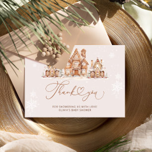 Tarjeta de agradecimiento a los Navidades de invie
