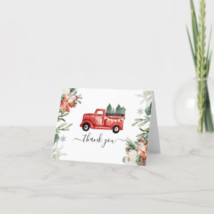 Tarjeta de agradecimiento a los Navidades de invie