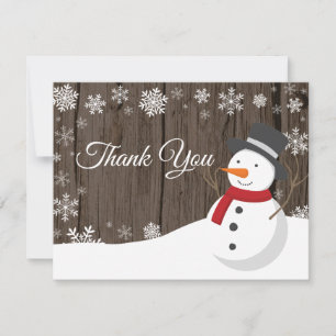 Tarjeta de agradecimiento a los Navidades de invie