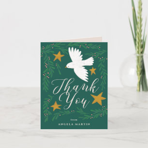 Tarjeta de agradecimiento a los Navidades de Peace