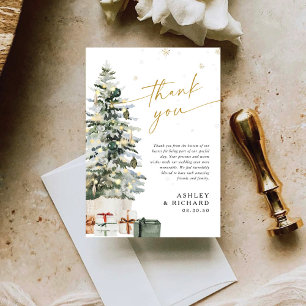 Tarjeta de agradecimiento a los Navidades de Pine
