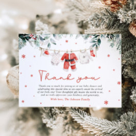 Tarjeta de agradecimiento a los Navidades de Santa