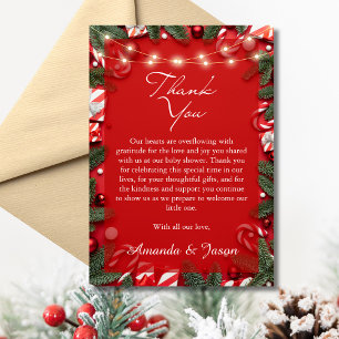 Tarjeta de agradecimiento a los Navidades de Santa