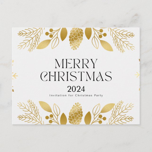 Tarjeta de agradecimiento a los Navidades festivos (Anverso)