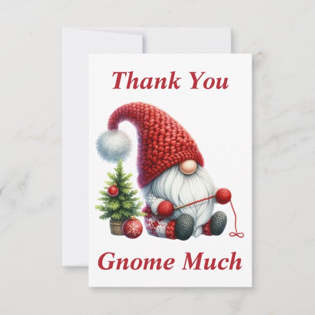 Tarjeta de agradecimiento a los navidades Gnome (Anverso)