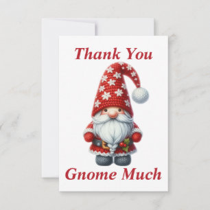 Tarjeta de agradecimiento a los navidades Gnome