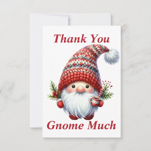 Tarjeta de agradecimiento a los navidades Gnome (Anverso)
