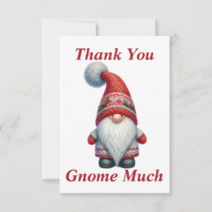 Tarjeta de agradecimiento a los navidades Gnome