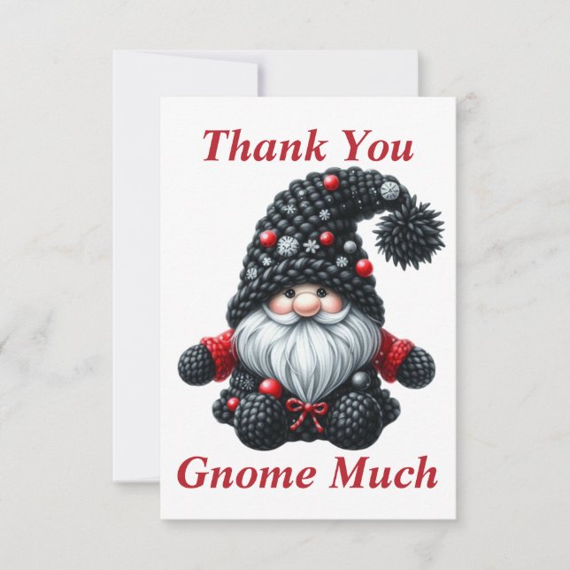 Tarjeta de agradecimiento a los navidades Gnome (Anverso)
