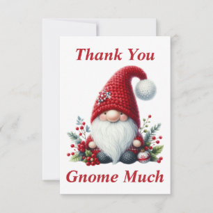 Tarjeta de agradecimiento a los navidades Gnome