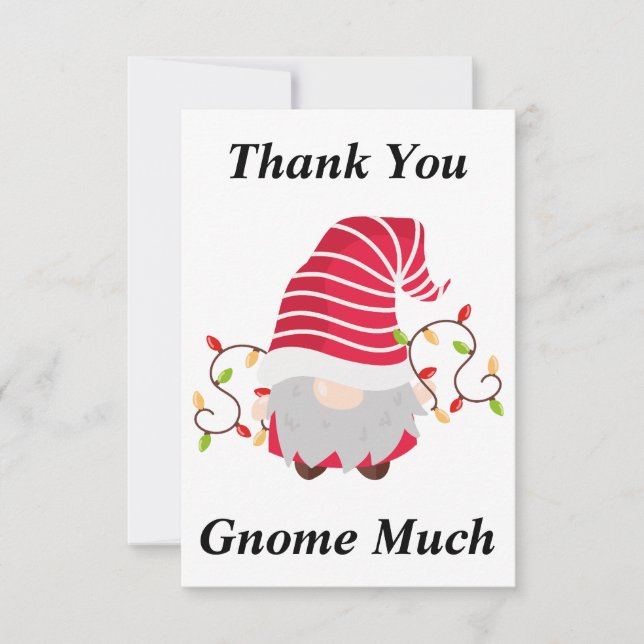 Tarjeta de agradecimiento a los navidades Gnome (Anverso)