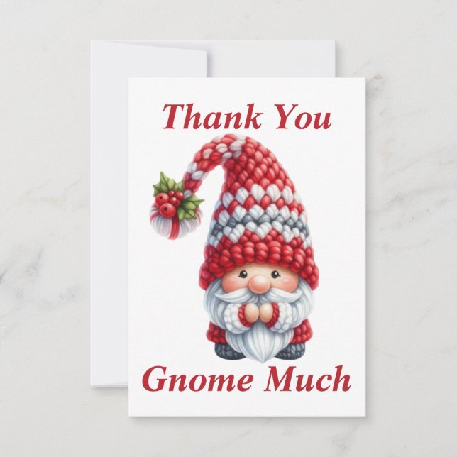 Tarjeta de agradecimiento a los navidades Gnome (Anverso)