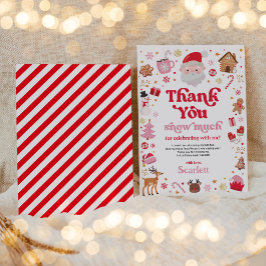 Tarjeta de agradecimiento a los Navidades rojos de
