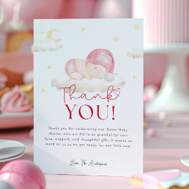 Tarjeta de agradecimiento a los navidades Santa Ba