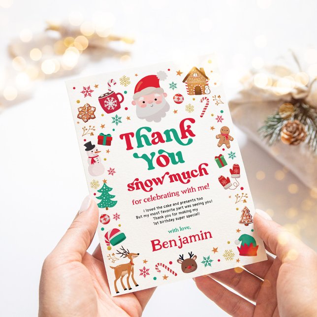 Tarjeta de agradecimiento a los Navidades verdes r (Subido por el creador)