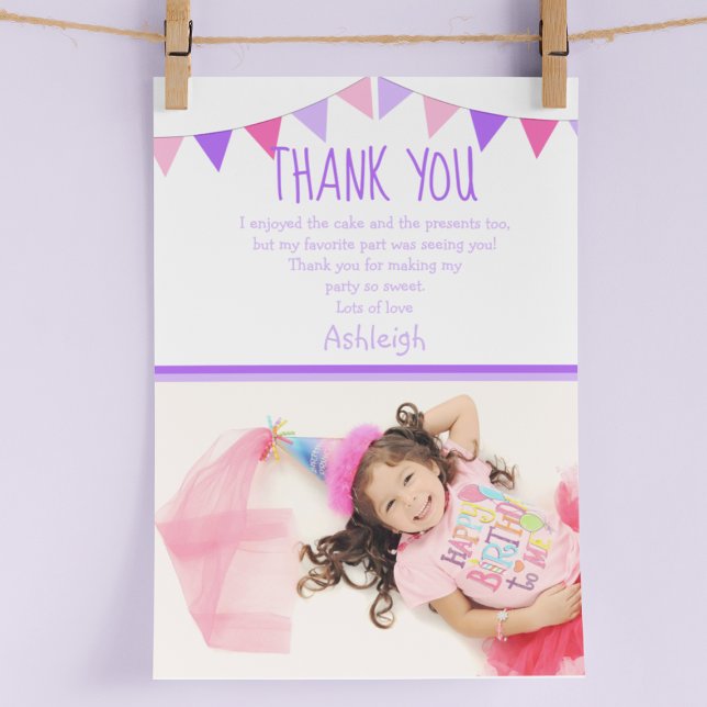 Tarjeta de agradecimiento a los niños con fotos pl (Subido por el creador)